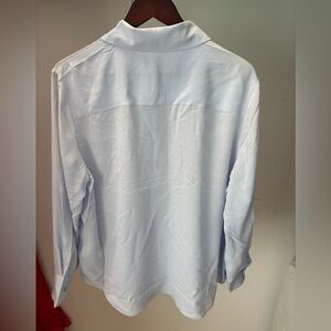 & Other Stories Light Blue Long Sleeve Silk Shirt